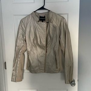 Metallic Gold Express Leather Jacket
